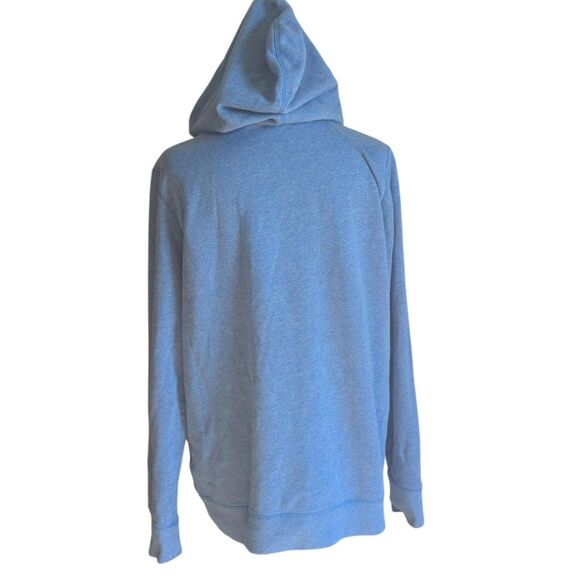 UNDER ARMOUR Rival Fleece Hoodie M Blue Loose Fit V-Neck Pullover Athleisure - Picture 6 of 6